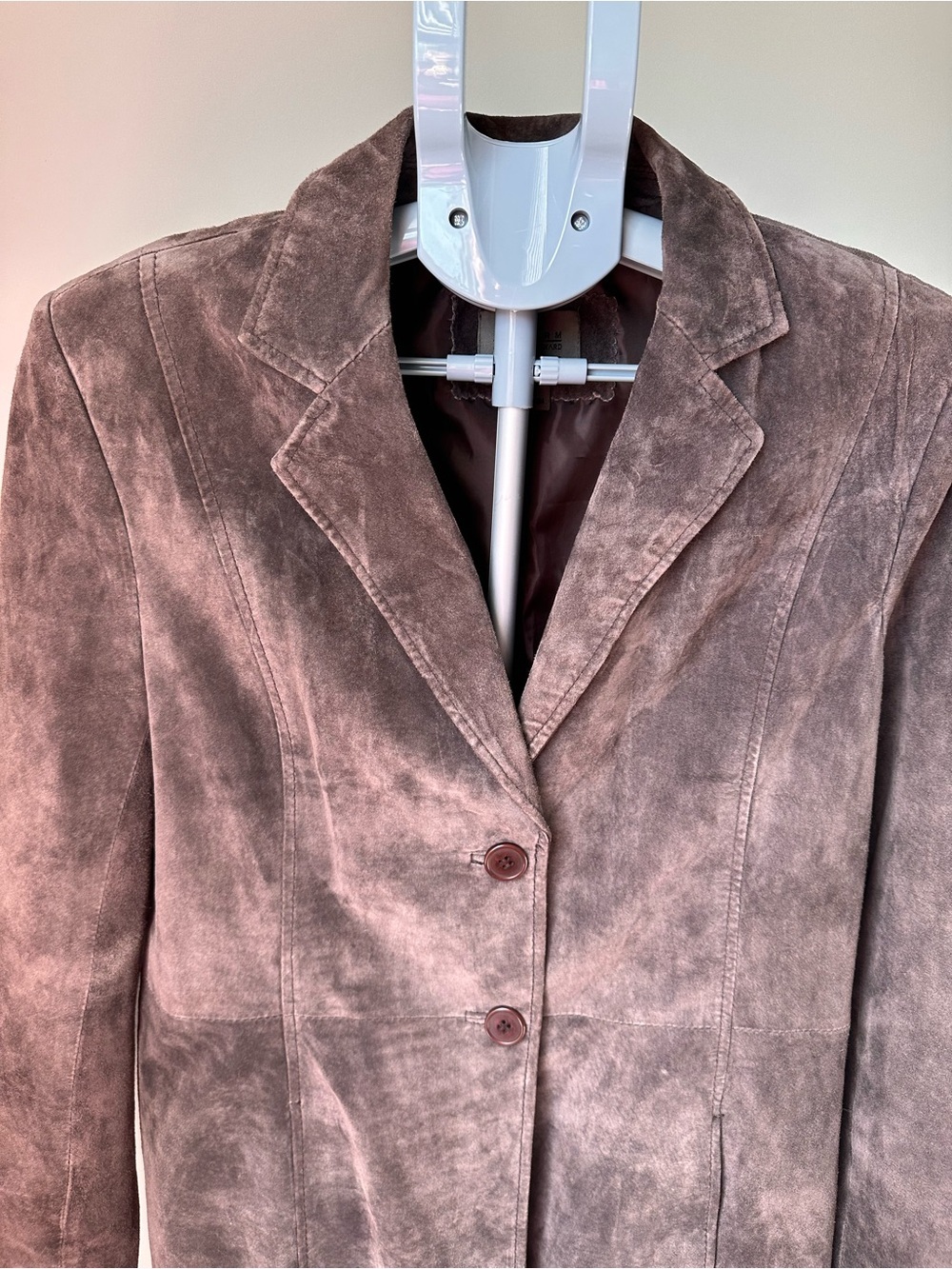 Vintage Uniform John Paul Richard Chocolate Brown Suede Leather Jacket Blazer 8 - Picture 3 of 7